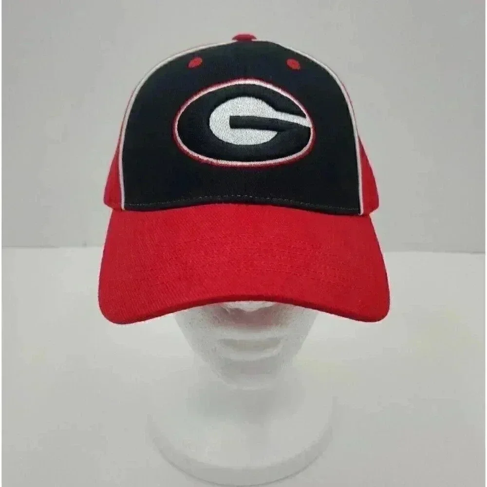 Georgia Bulldogs Black & Red Adjustable Men's Hat Embroidered Logo